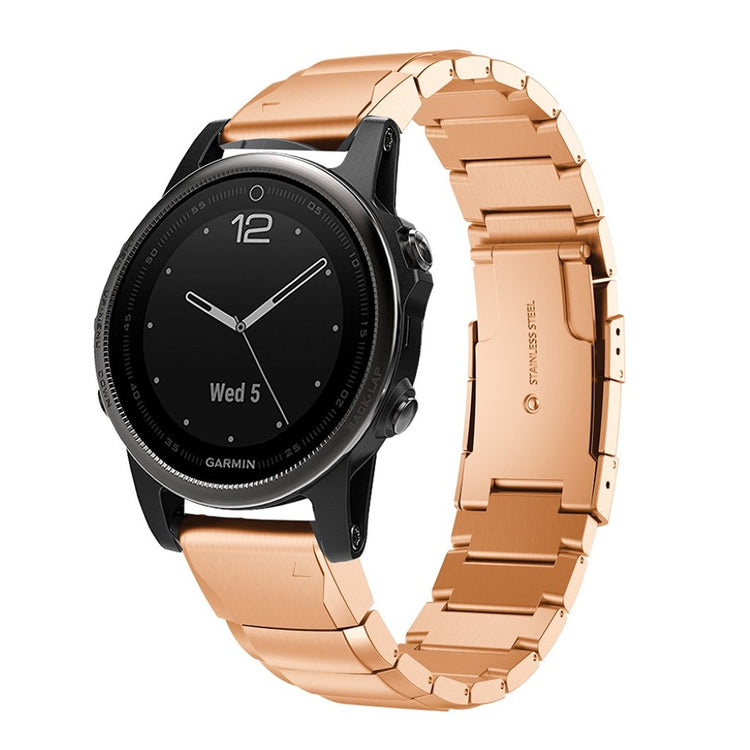 Meget holdbart Garmin Fenix 5S Metal Rem - Pink#serie_2