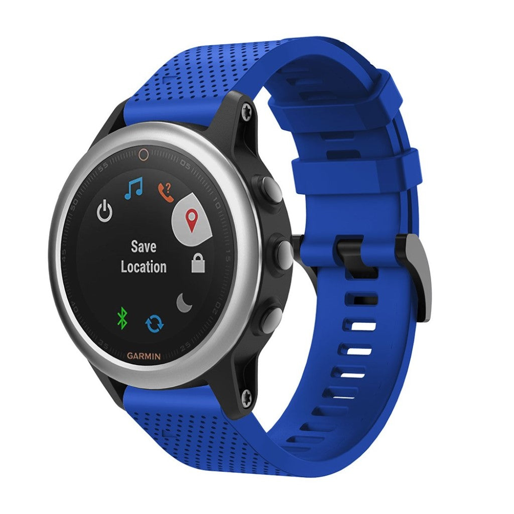Vildt skøn Garmin Fenix 5S Silikone Rem - Blå#serie_9