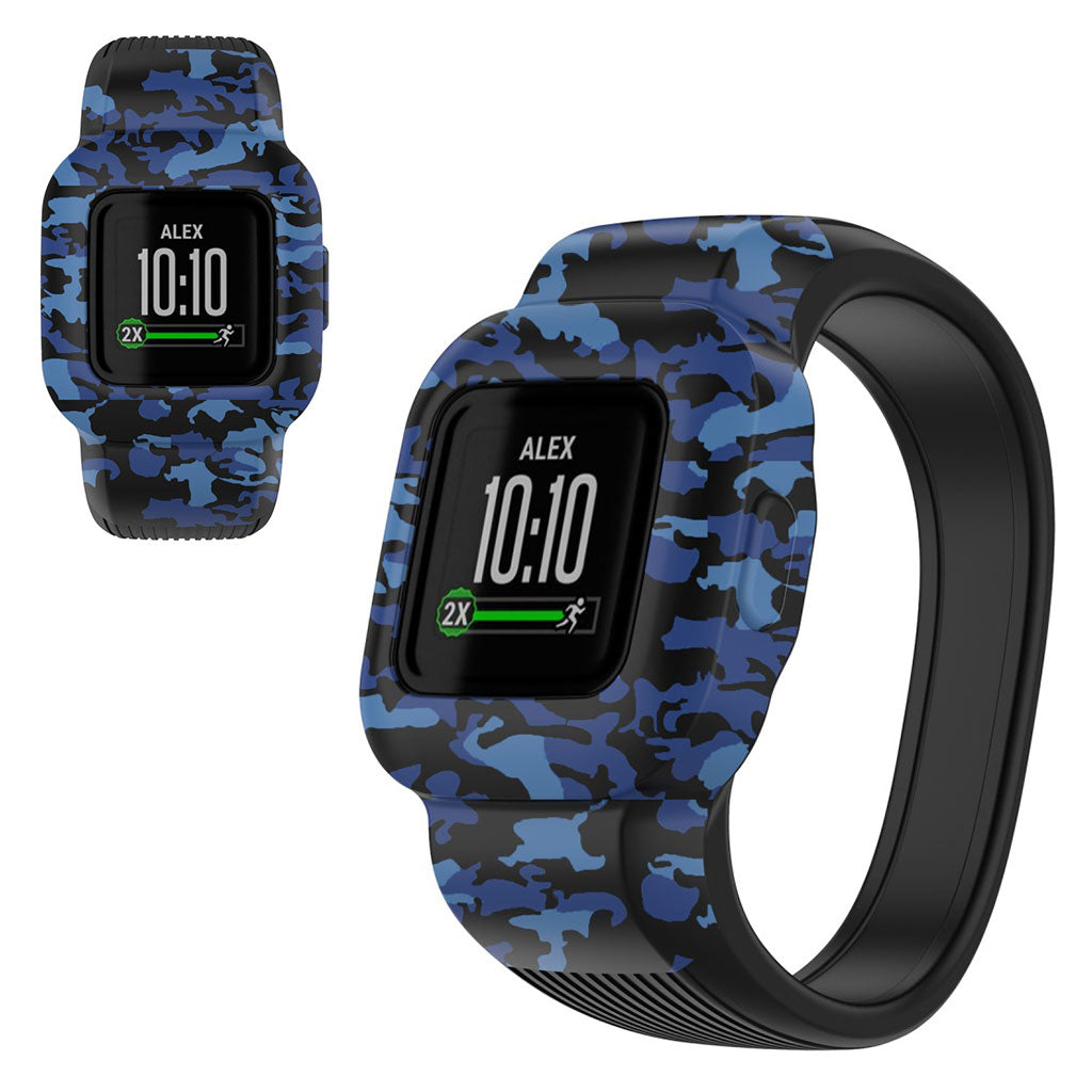 Tidsløst Garmin Vivofit Jr 3 Silikone Rem - Størrelse: S - Blå#serie_7