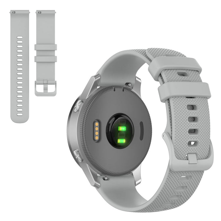 Stilfuld Universal Garmin Silikone Rem - Sølv#serie_5