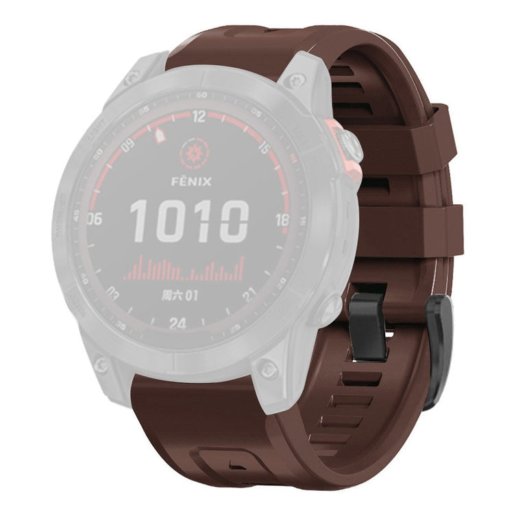 Rigtigt fantastisk Garmin Fenix 7 Silikone Rem - Brun#serie_11