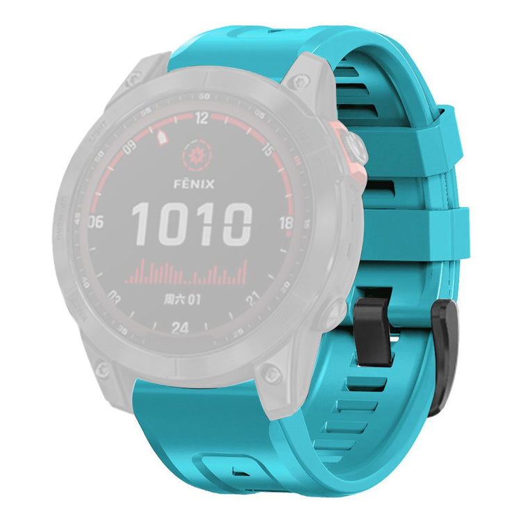 Rigtigt fantastisk Garmin Fenix 7 Silikone Rem - Blå#serie_13