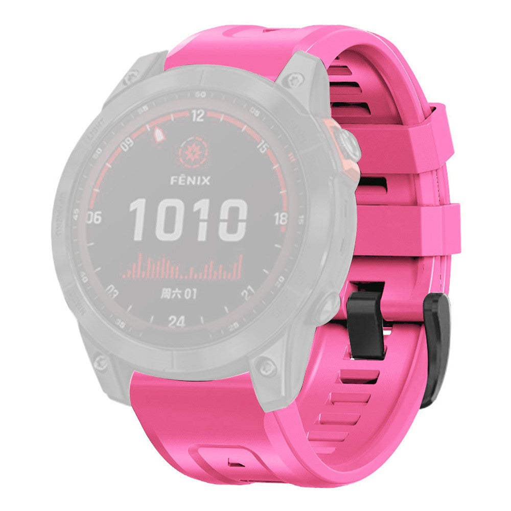 Rigtigt fantastisk Garmin Fenix 7 Silikone Rem - Pink#serie_6