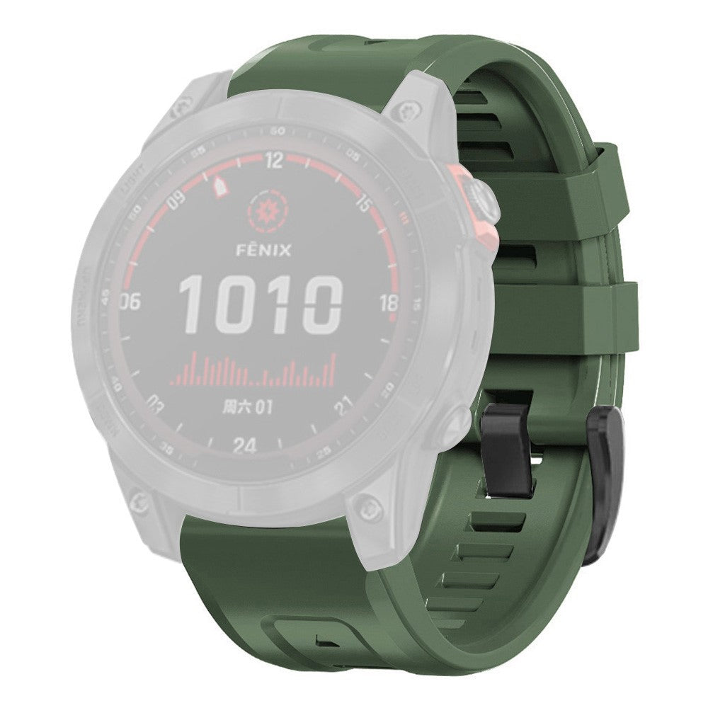 Rigtigt fantastisk Garmin Fenix 7 Silikone Rem - Grøn#serie_9