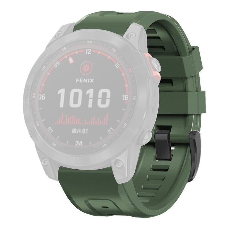 Rigtigt fantastisk Garmin Fenix 7 Silikone Rem - Grøn#serie_9