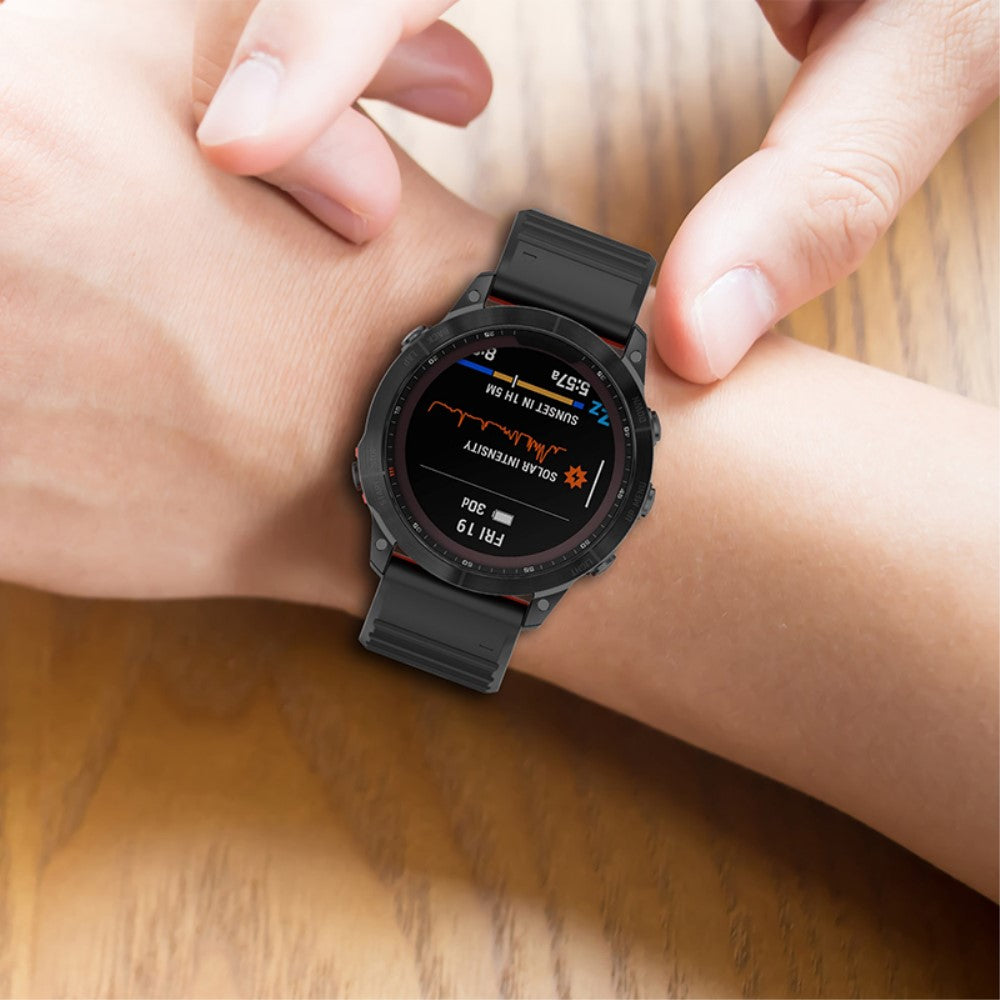 Helt vildt fantastisk Universal Garmin Silikone Rem - Sort#serie_4