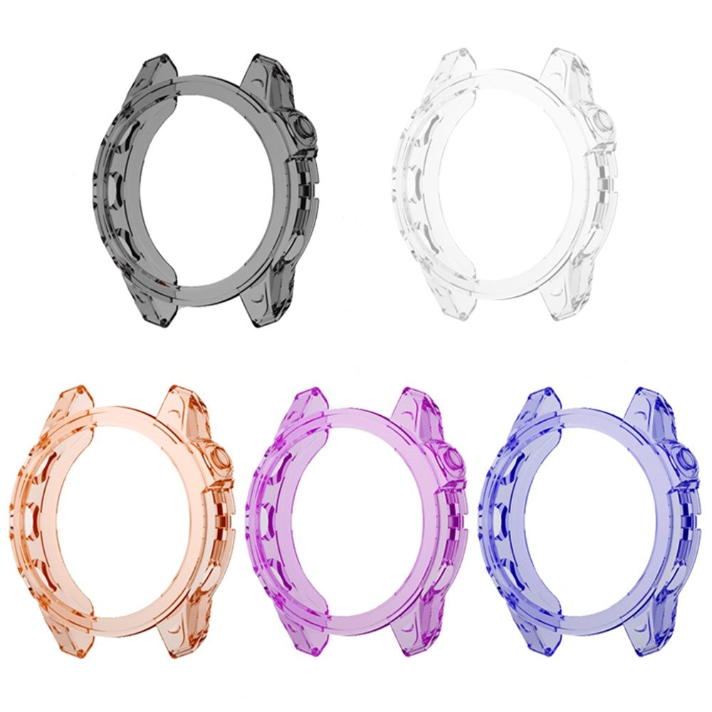 Garmin Fenix 7 Gennemsigtig Silikone Bumper  - Sort#serie_2
