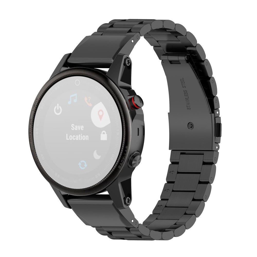 Alle tiders Universal Garmin Metal Rem - Sort#serie_035