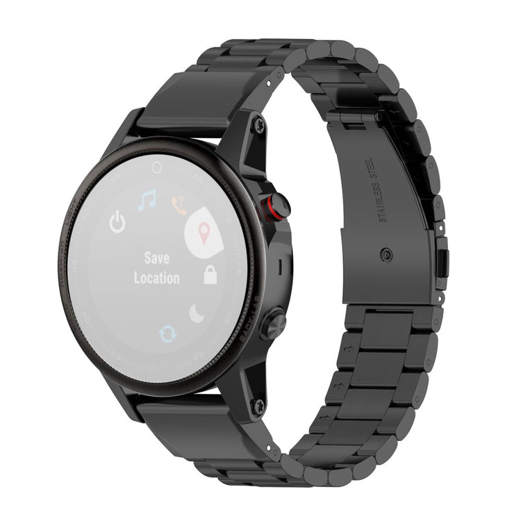 Alle tiders Universal Garmin Metal Rem - Sort#serie_035