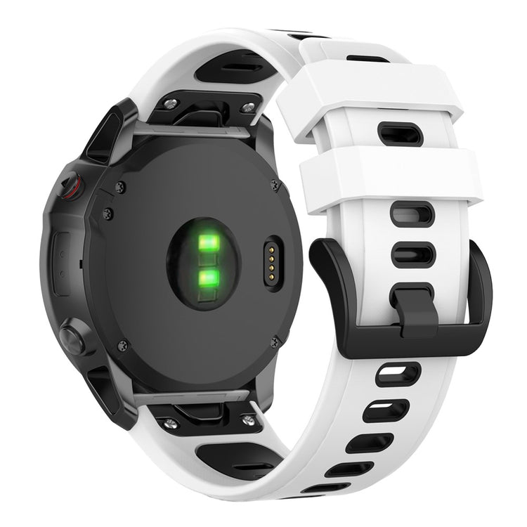 Fed Garmin Fenix 7X Silikone Rem - Hvid#serie_2