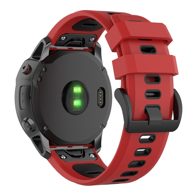 Fed Garmin Fenix 7X Silikone Rem - Rød#serie_4