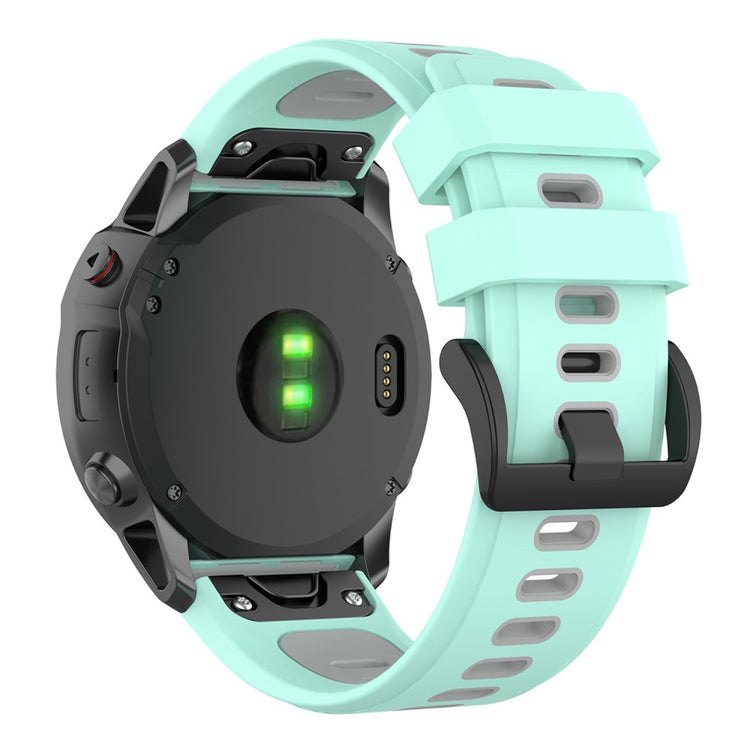 Fed Garmin Fenix 7X Silikone Rem - Grøn#serie_6