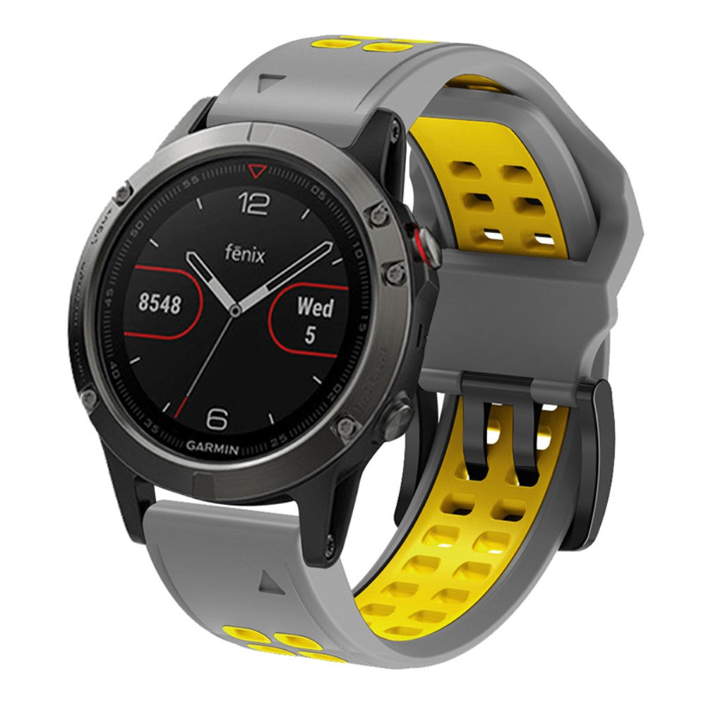 Helt vildt fantastisk Universal Garmin Silikone Urrem - Sølv#serie_8