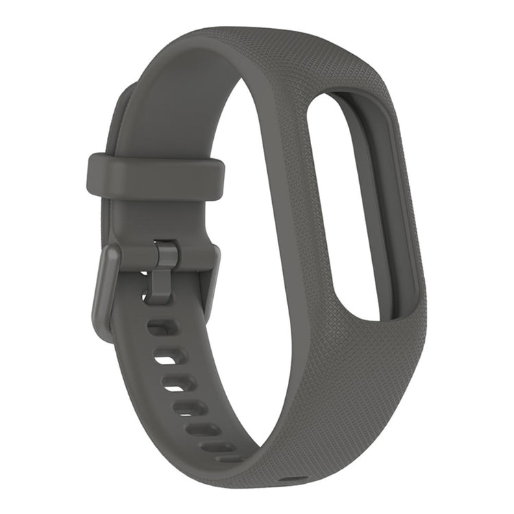 Mega flot Garmin Vivosmart 5 Silikone Rem - Sølv#serie_9