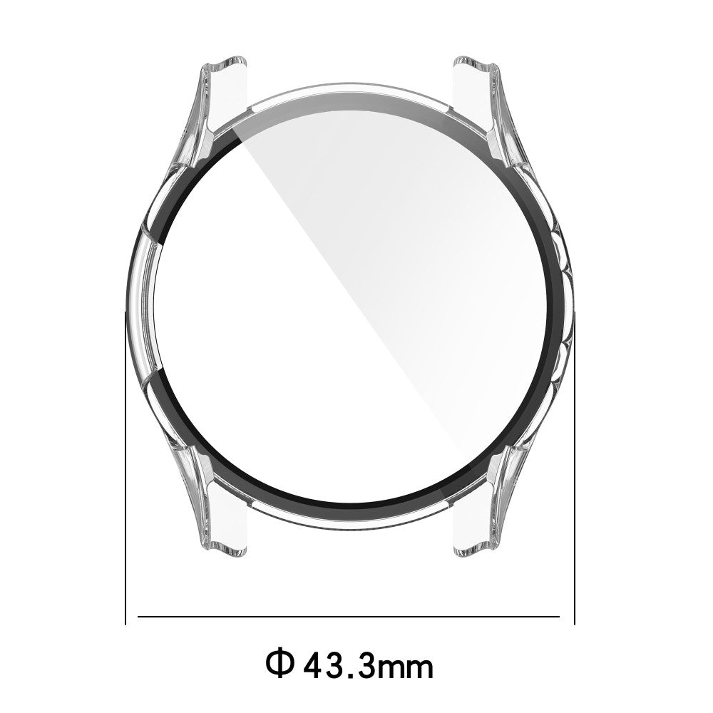Fed Garmin Forerunner 255S Cover med Skærmbeskytter i Plastik og Hærdet Glas - Gennemsigtig#serie_2