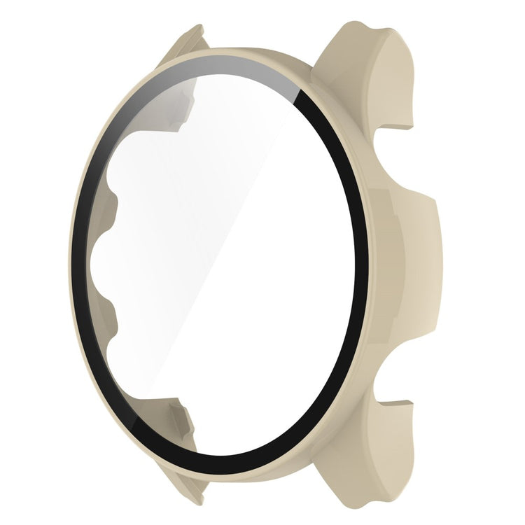Fed Garmin Forerunner 255S Cover med Skærmbeskytter i Plastik og Hærdet Glas - Hvid#serie_5