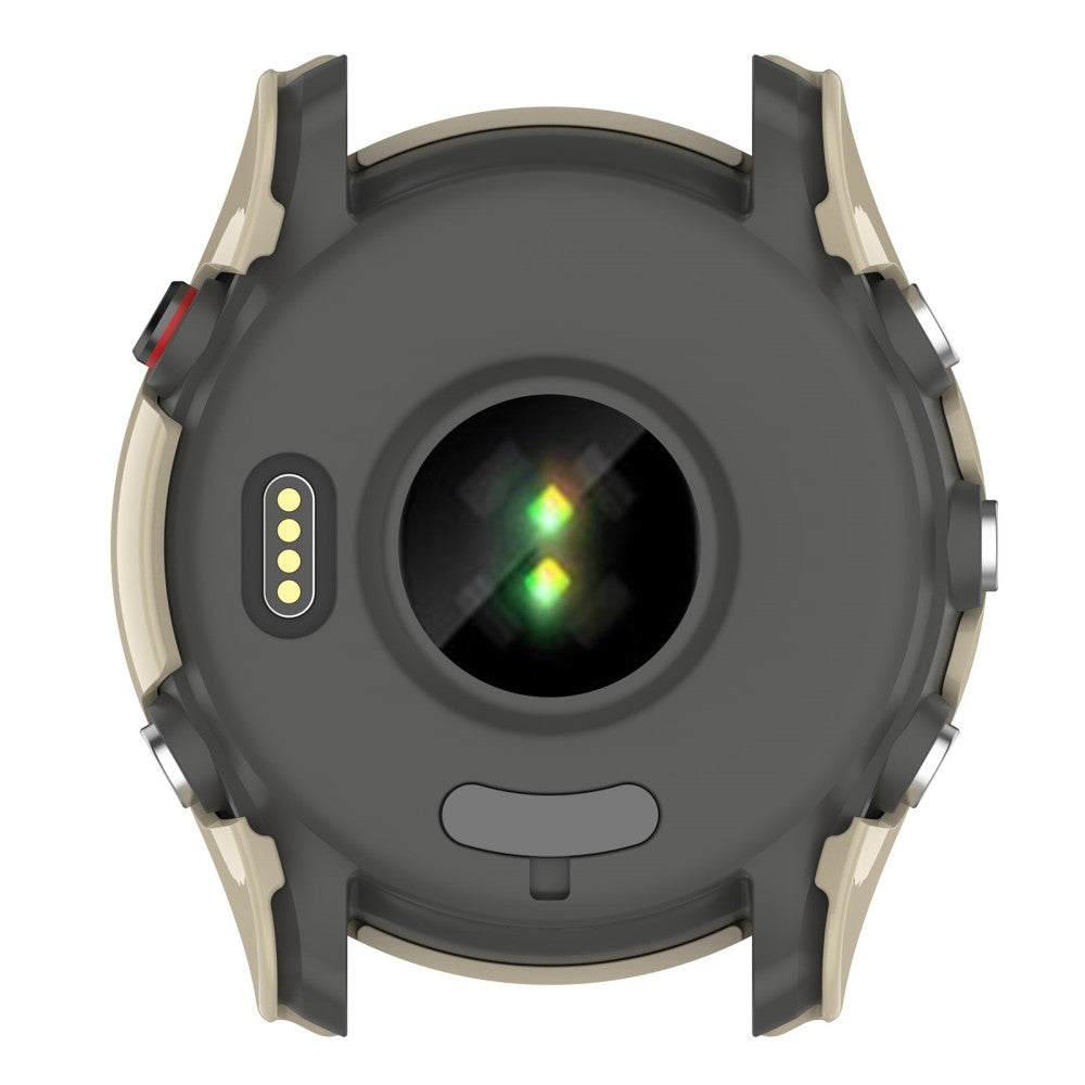 Fed Garmin Forerunner 255S Cover med Skærmbeskytter i Plastik og Hærdet Glas - Hvid#serie_5