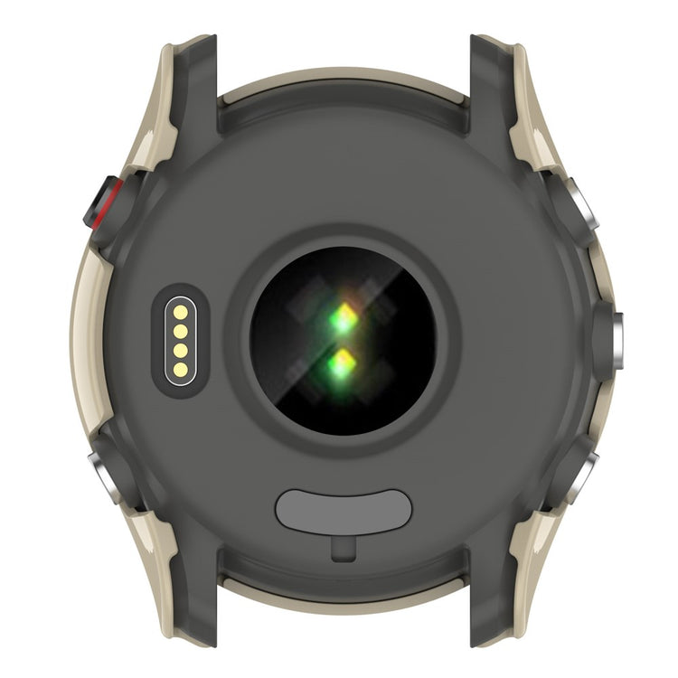 Fed Garmin Forerunner 255S Cover med Skærmbeskytter i Plastik og Hærdet Glas - Hvid#serie_5