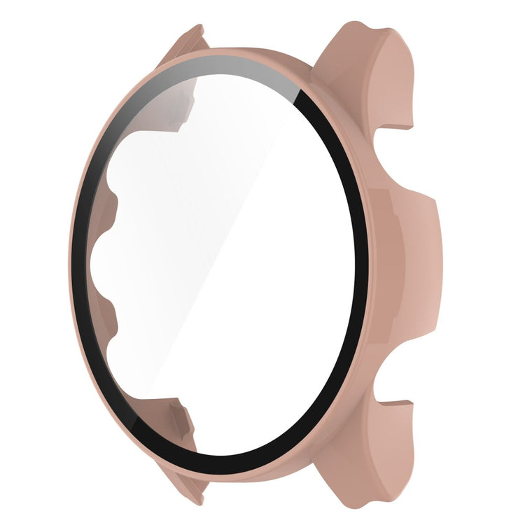 Fed Garmin Forerunner 255S Cover med Skærmbeskytter i Plastik og Hærdet Glas - Pink#serie_6