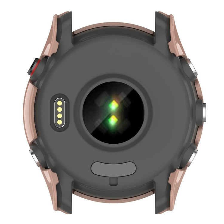 Fed Garmin Forerunner 255S Cover med Skærmbeskytter i Plastik og Hærdet Glas - Pink#serie_6