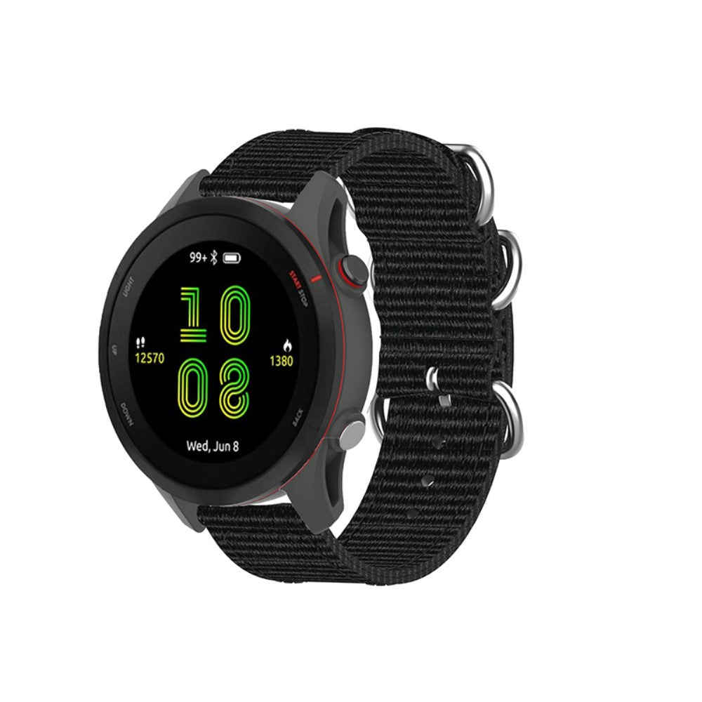 Meget kønt Garmin Forerunner 255 Nylon Rem - Sort#serie_1