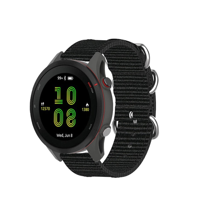 Meget kønt Garmin Forerunner 255 Nylon Rem - Sort#serie_1
