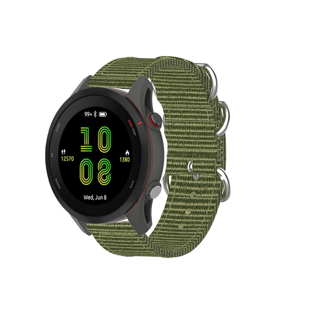 Meget kønt Garmin Forerunner 255 Nylon Rem - Grøn#serie_5