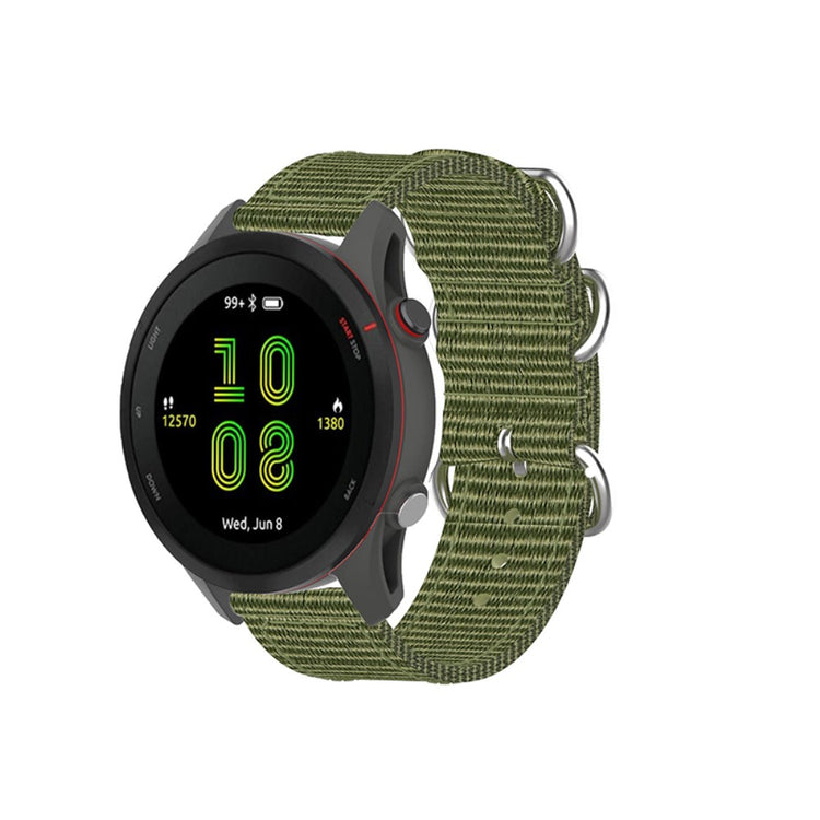 Meget kønt Garmin Forerunner 255 Nylon Rem - Grøn#serie_5