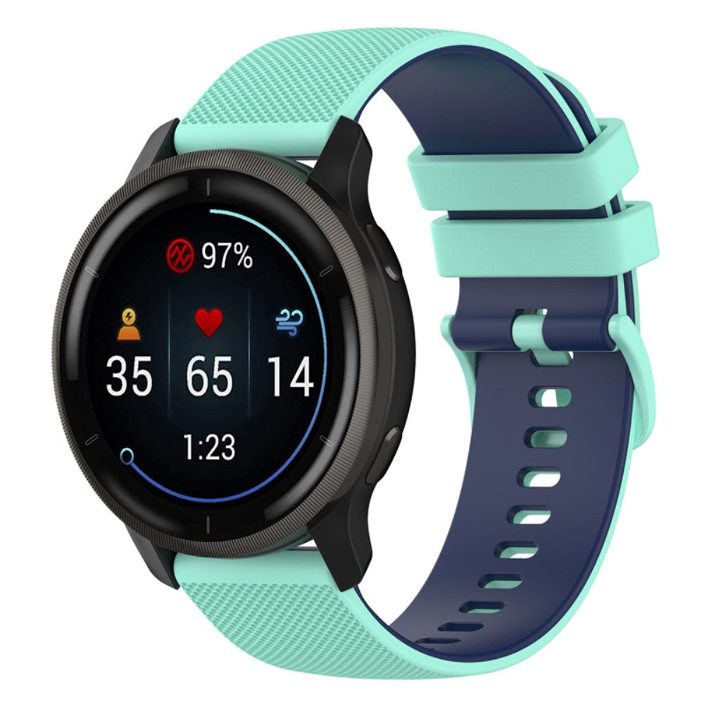Mega fed Universal Garmin Silikone Urrem - Blå#serie_10