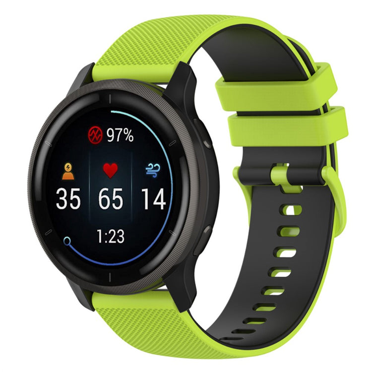 Mega fed Universal Garmin Silikone Urrem - Grøn#serie_8