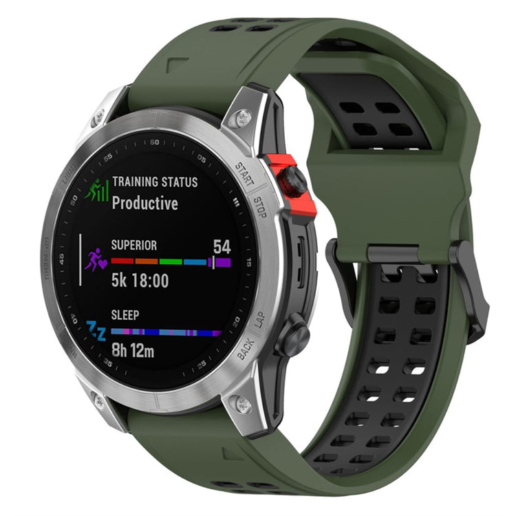 Slidstærk Universal Garmin Silikone Rem - Grøn#serie_6