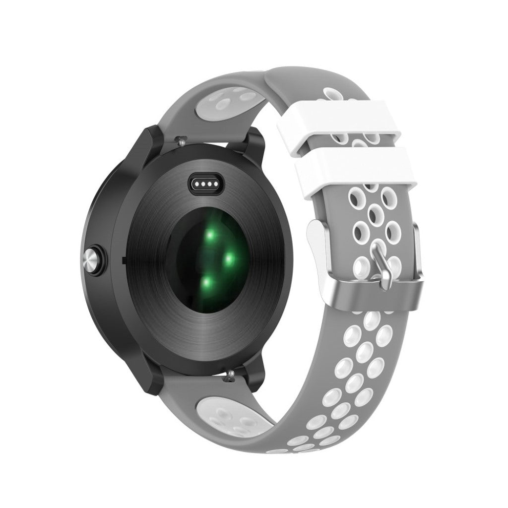 Meget smuk Garmin Vivoactive 3 Silikone Rem - Sølv#serie_4