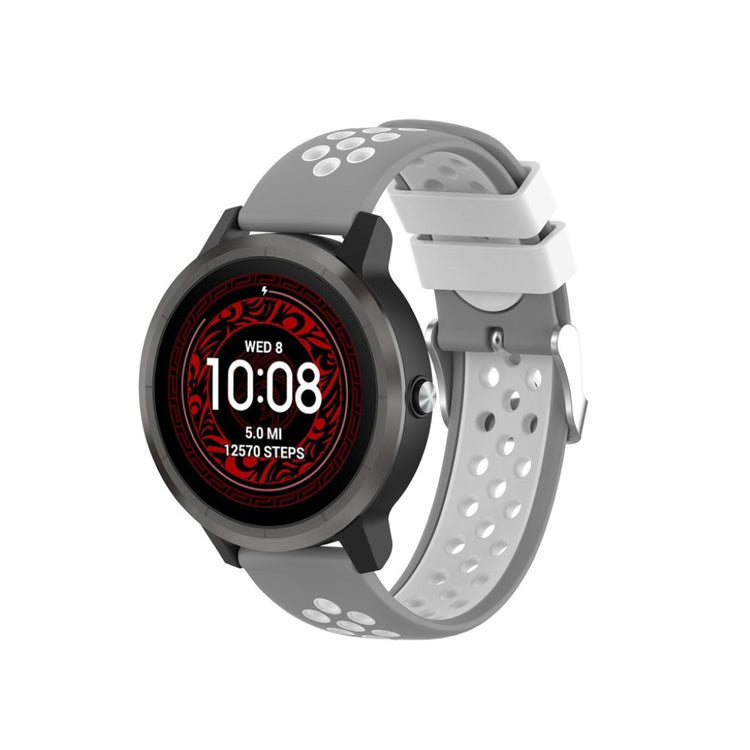 Meget smuk Garmin Vivoactive 3 Silikone Rem - Sølv#serie_4