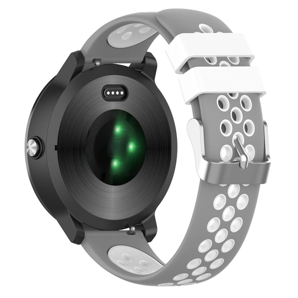 Meget smuk Garmin Vivoactive 3 Silikone Rem - Sølv#serie_4