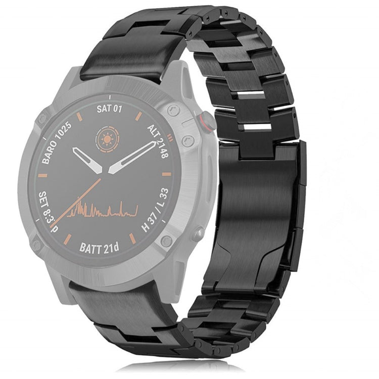 Helt vildt rart Universal Garmin Metal Rem - Sort#serie_1