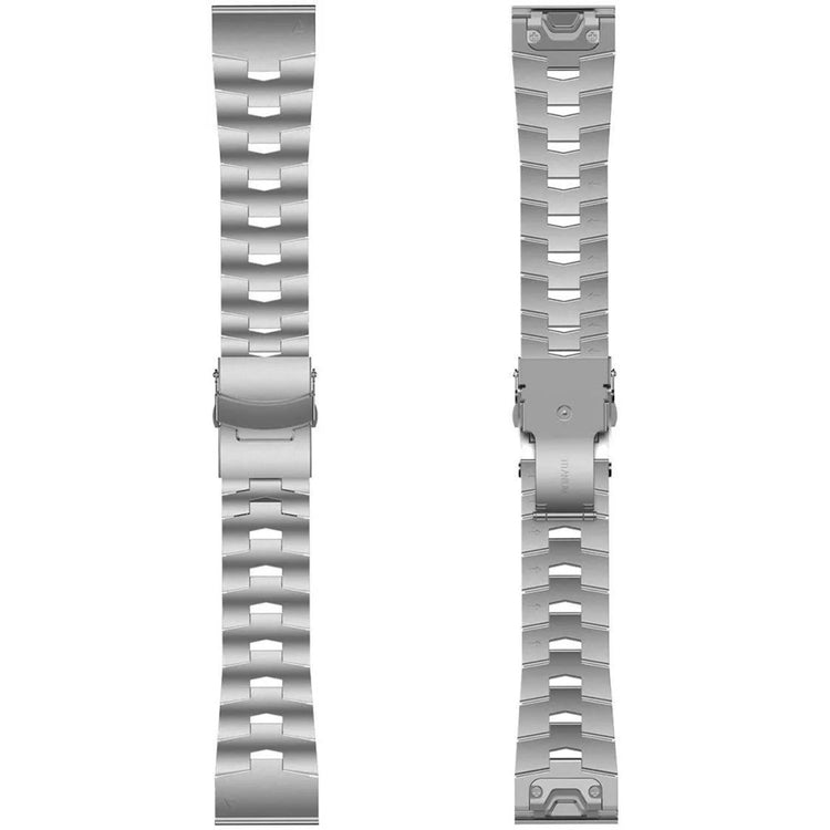 Meget hårdfør Universal Garmin Metal Rem - Sølv#serie_2