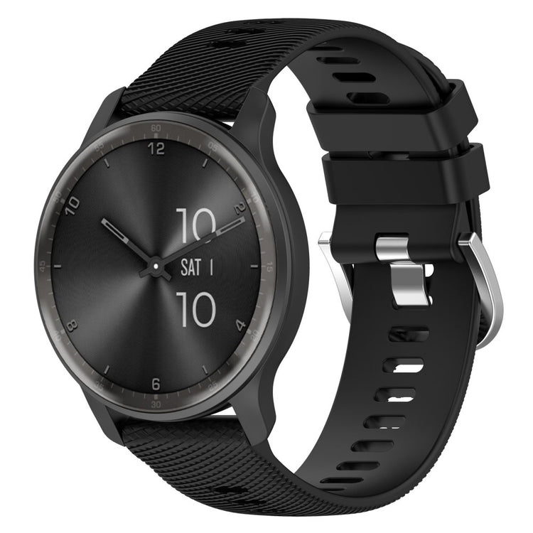 Vildt Skøn Silikone Universal Rem passer til Garmin Smartwatch - Sort#serie_1