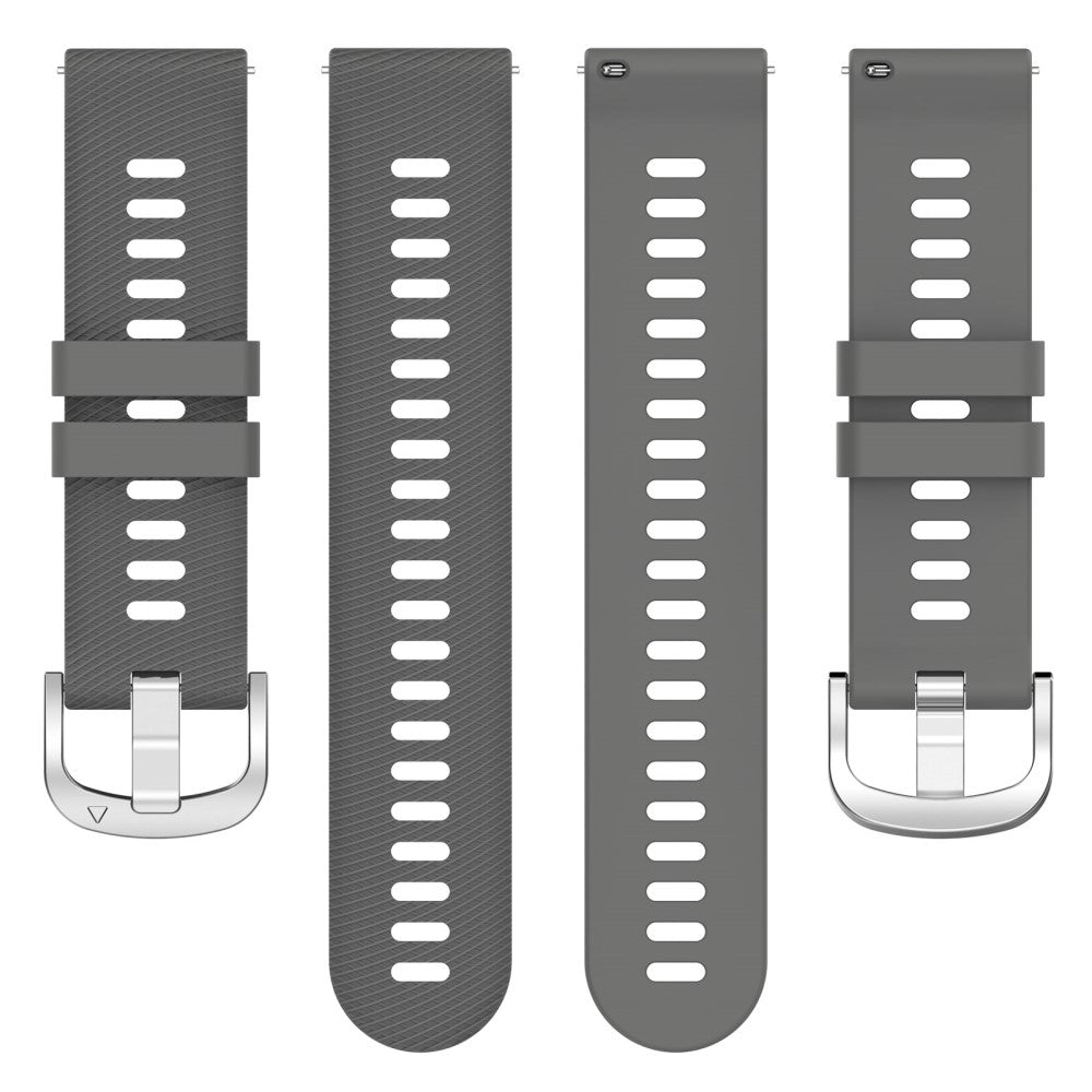 Vildt Skøn Silikone Universal Rem passer til Garmin Smartwatch - Sølv#serie_10