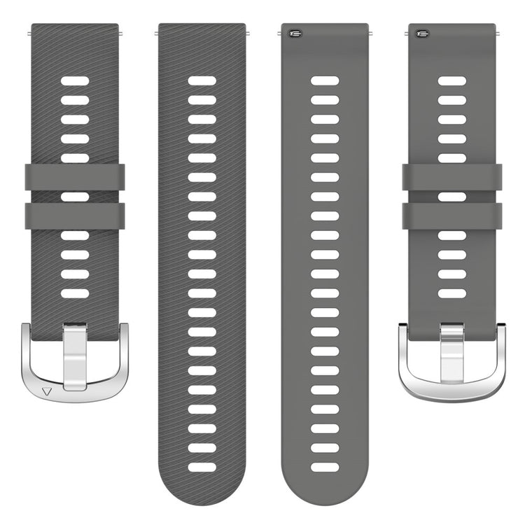 Vildt Skøn Silikone Universal Rem passer til Garmin Smartwatch - Sølv#serie_10