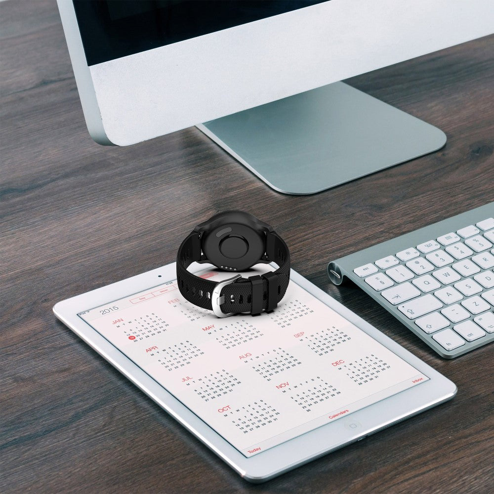 Vildt Skøn Silikone Universal Rem passer til Garmin Smartwatch - Sølv#serie_3