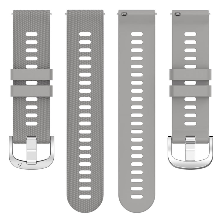 Vildt Skøn Silikone Universal Rem passer til Garmin Smartwatch - Sølv#serie_3