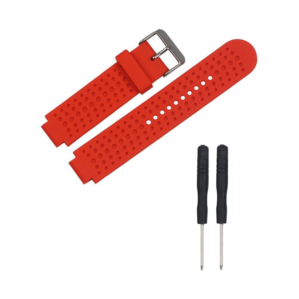 Mega fed Garmin Forerunner 25 Large Silikone Rem - Rød#serie_6