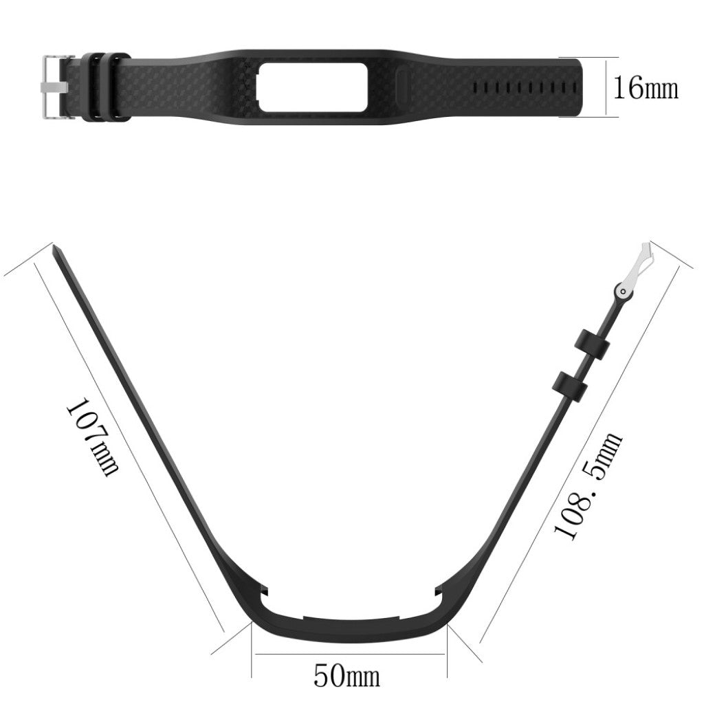 Rigtigt fantastisk Garmin Vivofit 2 Silikone Rem - Sort#serie_11