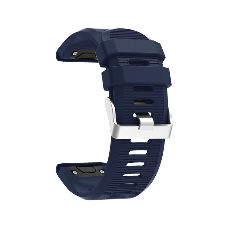 Tidsløst Garmin Fenix 5X Plus Silikone Rem - Blå#serie_12
