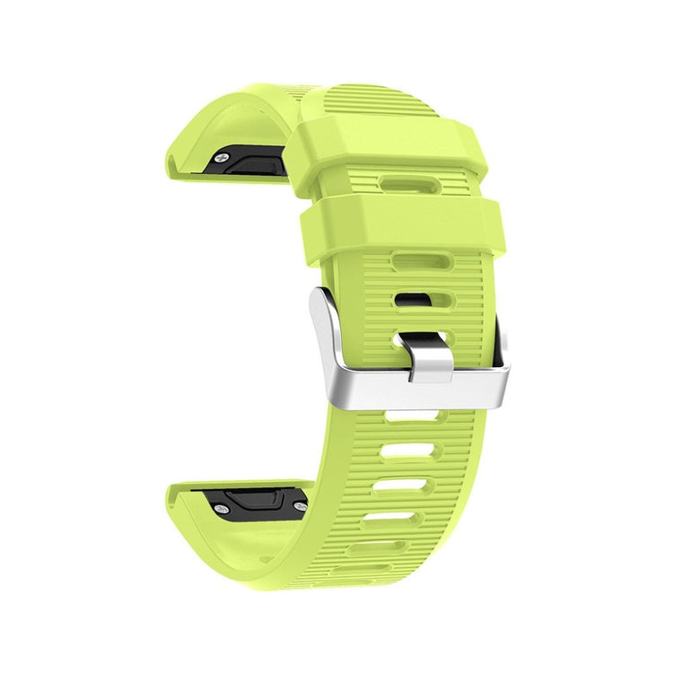 Tidsløst Garmin Fenix 5X Plus Silikone Rem - Gul#serie_9