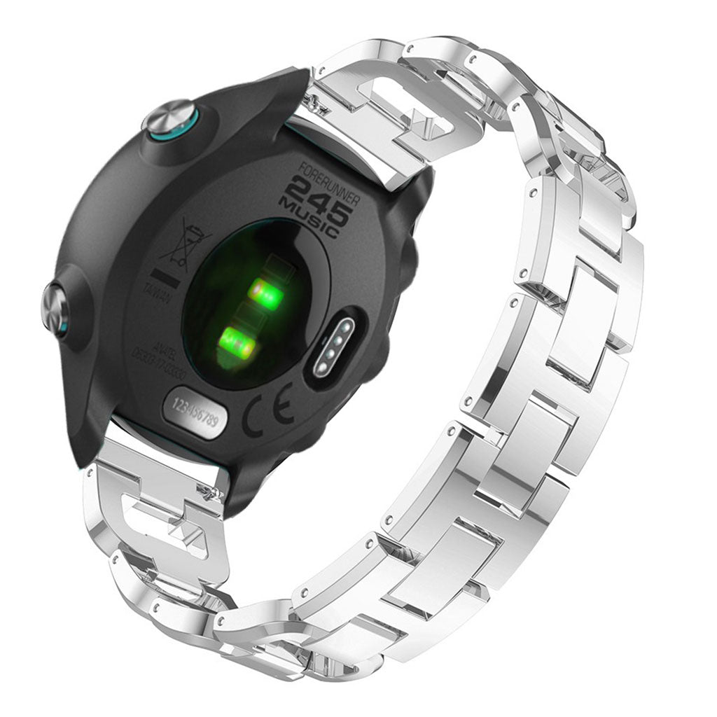 Helt vildt flot Garmin Forerunner 245 Metal og Rhinsten Rem - Sølv#serie_2