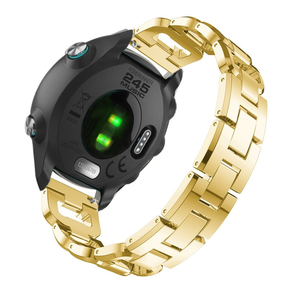 Helt vildt flot Garmin Forerunner 245 Metal og Rhinsten Rem - Guld#serie_4