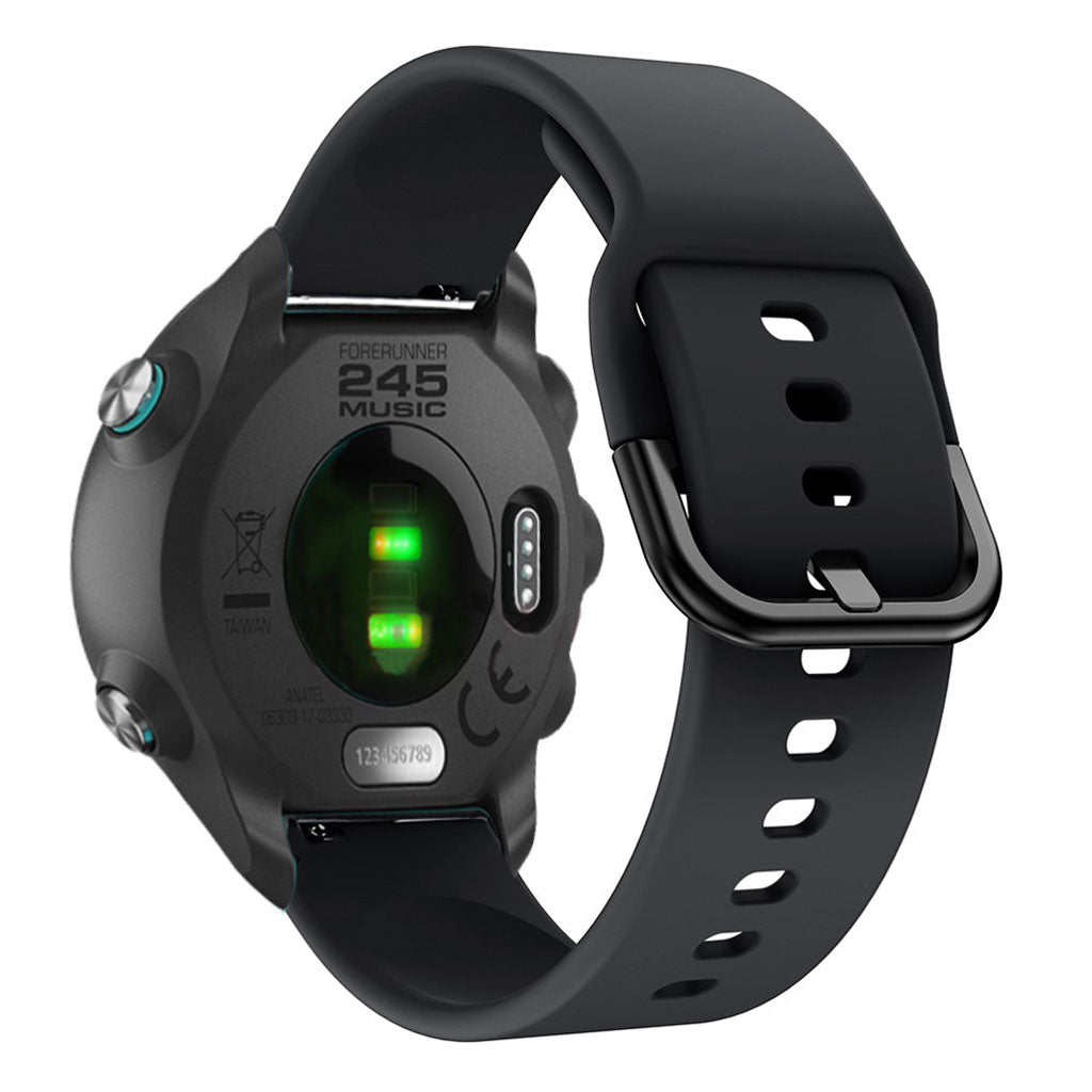 Rigtigt nydelig Garmin Forerunner 245 Silikone Rem - Sort#serie_1