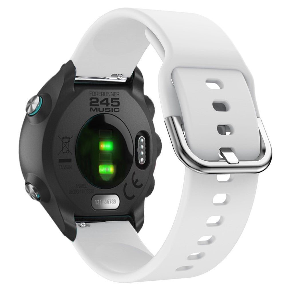 Rigtigt nydelig Garmin Forerunner 245 Silikone Rem - Hvid#serie_2