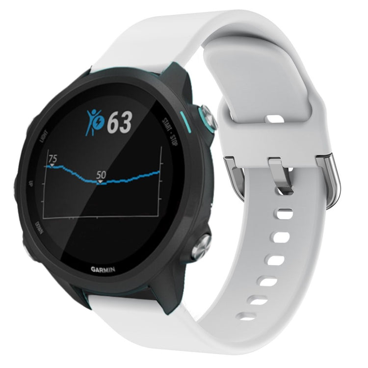 Rigtigt nydelig Garmin Forerunner 245 Silikone Rem - Hvid#serie_2